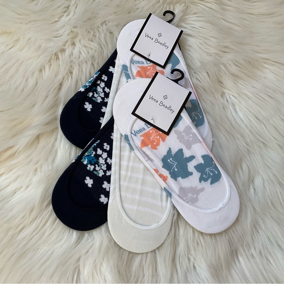 Vera Bradley Low-Cut Liners Socks - NWT x6 Pairs - Tropical Floral - Picture 2 of 7
